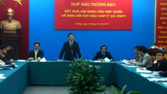 ກອງປະຊຸມຂ່າວ ກ່ຽວກັບໝາກຜົນ ຂອງຄະນະຜູ້ແທນ ຫວຽດນາມ ເຂົ້າຮ່ວມ COP 17